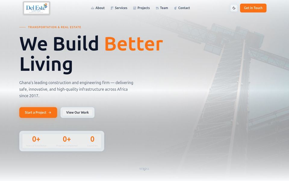Homepage of Del Este Limited